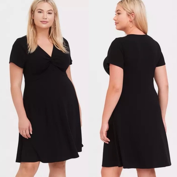 torrid Dresses & Skirts - Torrid | Rib Knit Twist Front Skater Dress